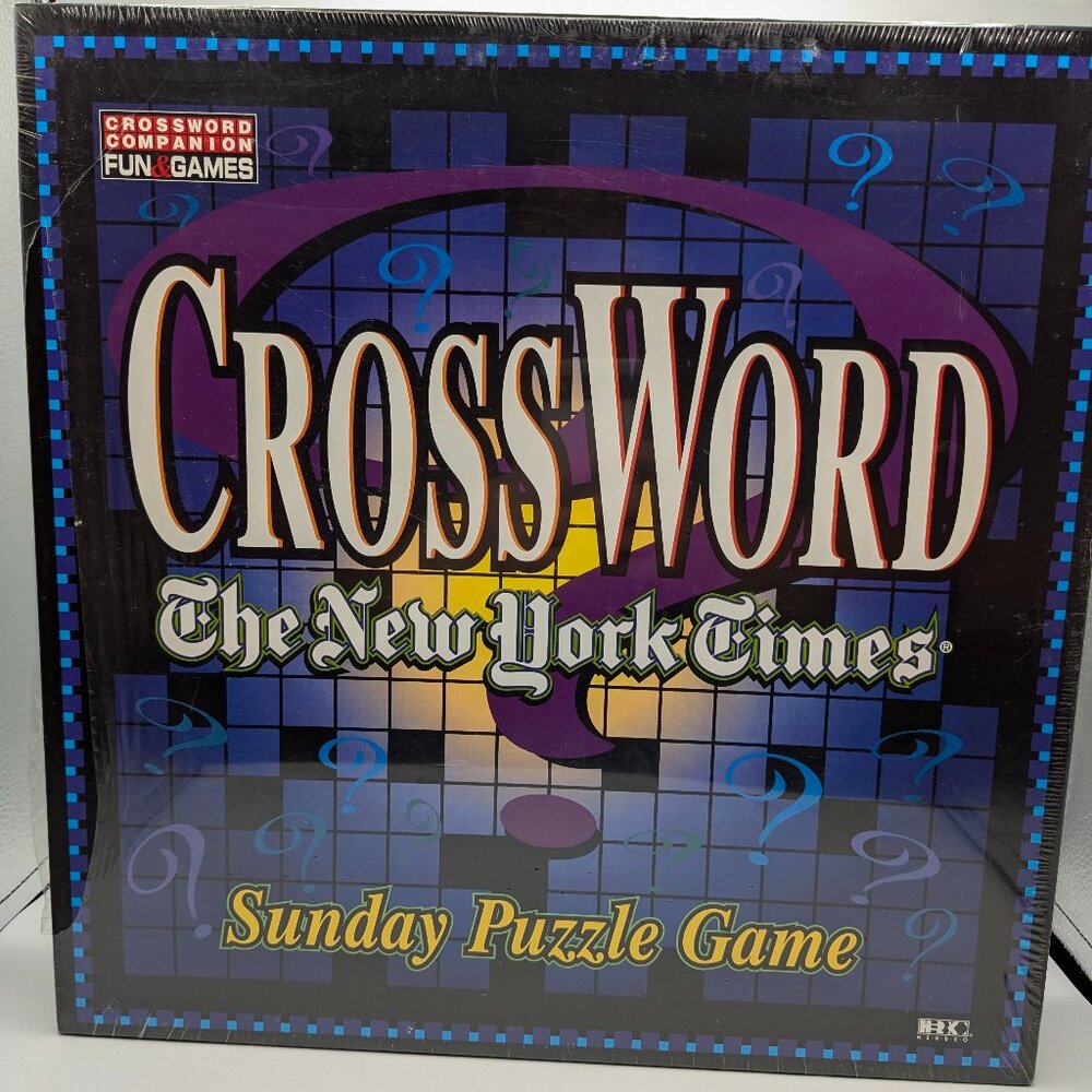 Crossword The New York Times Sunday Puzzle Game Vintage 1997 New in Shrink Wrap